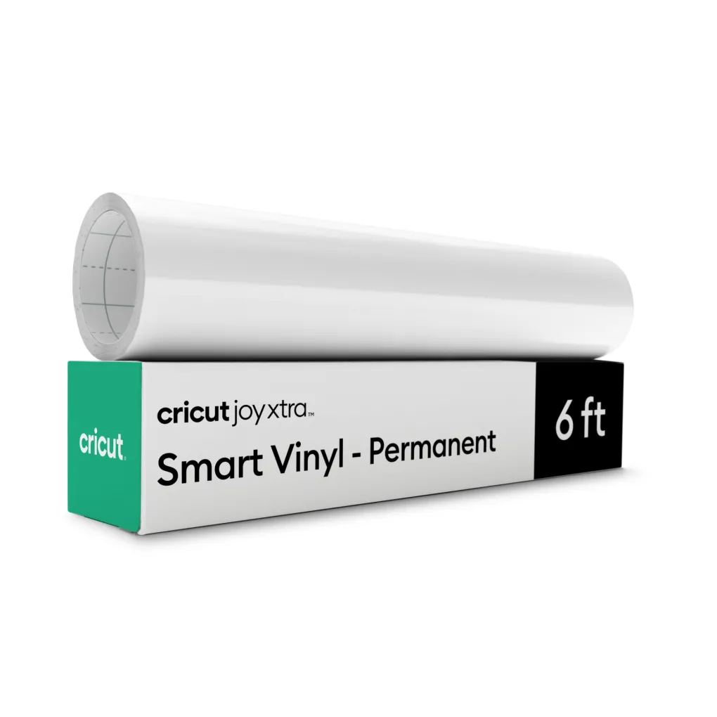 Cricut Exclusivité Web^Vinyle permanent sans tapis Smart Vinyl™ Joy Xtra™ (1,8 m / 6 pi), Blanc