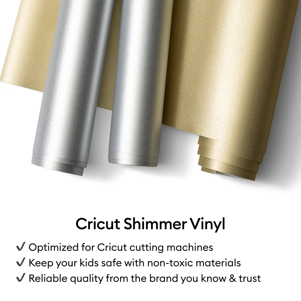 Cricut Vinyle^Vinyle scintillant - permanent (1,2 m / 4 pi), Argent
